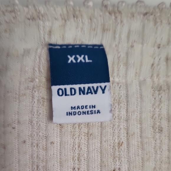 Old Navy Cream Square Neck Blouse with Lace Trim - Picture 3 of 9